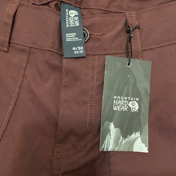 Mountain Hardwear Women's AP Maroon Burgundy Hiking Outdoor Pants Size 4 NWT - Picture 3 of 12